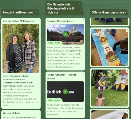 Vorschaubild Padlet, Fotos mit Texten